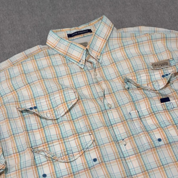 Columbia Other - Columbia PFG Super Bonehead Mens XL Plaid Short Sleeve Fishing Shirt FM7272